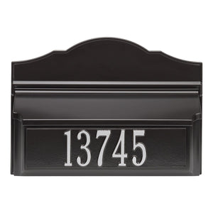 Whitehall Black w/ Silver / No Colonial Wall Mailbox Pkg 2