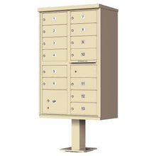 Load image into Gallery viewer, Auth Florence Cluster Boxes Vital 1570-13 - 13 Tenant Door, 1 Parcel Locker, Decorative Standard Style Security CBU Cluster Mailbox (Pedestal Included)
