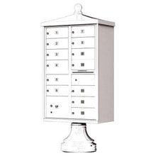 Load image into Gallery viewer, Auth Florence Cluster Boxes Vital 1570-13V2 - 13 Tenant Door, 1 Parcel Locker, Vogue Decorative Traditional Style Cap Security CBU Cluster Mailbox (Pedestal Included)
