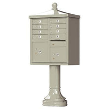 Load image into Gallery viewer, Auth Florence Cluster Boxes Vital 1570-8V2 - 8 Tenant Door, 2 Parcel Lockers, Vogue Decorative Traditional Style Cap Security CBU Cluster Mailbox (Pedestal Included)
