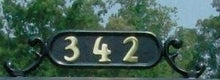 Load image into Gallery viewer, Carolina Mailboxes, Inc. Mailbox Numbers Imperial #1 Number Plate with 2-inch brass numbers
